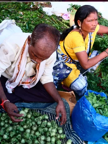 Street market vendors photograph
